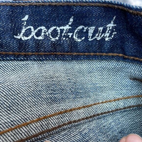 Calvin Klein dark wash bootcut mid rise stretch jeans size 6 - Picture 11 of 13